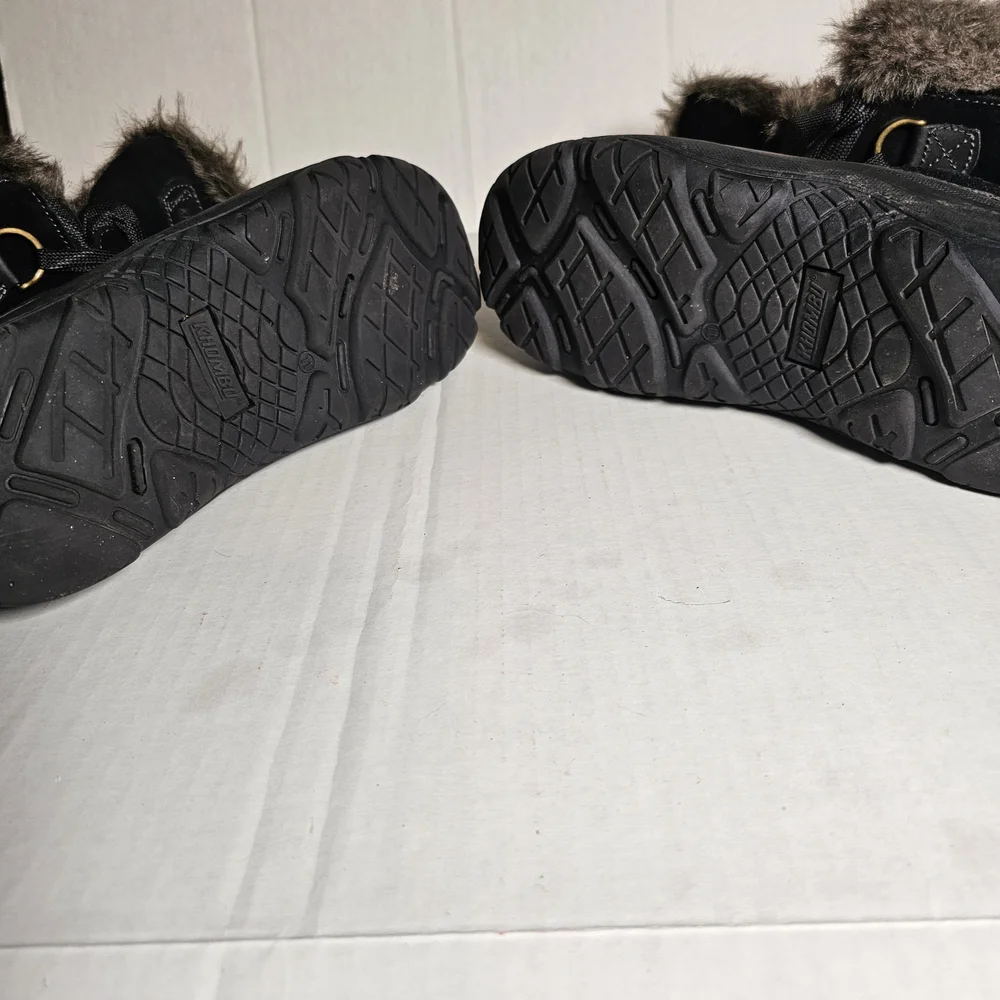 Khombu Black and Brown Winter Boots with Faux Fur - Picture 6 of 8